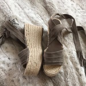 🆕Marc Fisher Rabecca Espadrille Ankle Tie Wedges